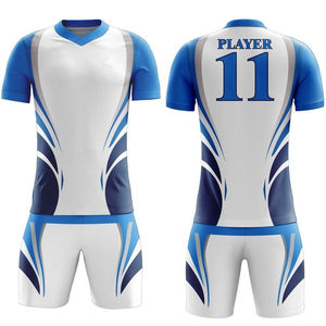 Maillot de football respirant à séchage rapide pour hommes, ensemble de maillots de football personnalisés, service d'emballage personnalisé pour vêtements de football, 100% - Product Image 6