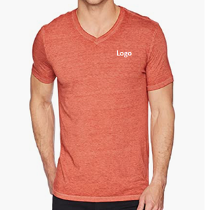 Nueva llegada personalizada caída hombro manga larga cuello en V camiseta personalizada transpirable Streetwear algodón poliéster camiseta - Product Image 4