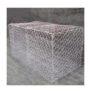 Caisse <span class=keywords><strong>gabion</strong></span> carrée en treillis métallique galvanisé 2m x 1m x 1m avec ouverture de 80x100mm <span class=keywords><strong>pour</strong></span> cage - Product Image 1