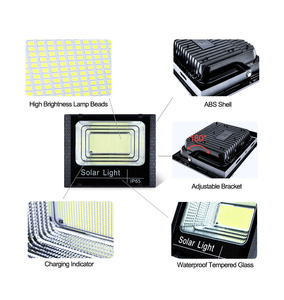 Commercial Solar Flood Lights 500W Solar Flood Light with Pole Mount <b>Bracket</b> for Street Parking Area - Product Image 3