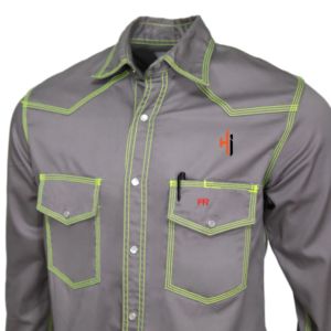 เสื้อเชื่อมแขนยาวแบบตะวันตก ทนไฟ ผลิตจากโรงงาน ชุดป้องกันไฟไหม้ ผลิตจากผ้าฝ้ายที่สวมใส่สบาย - Product Image 2