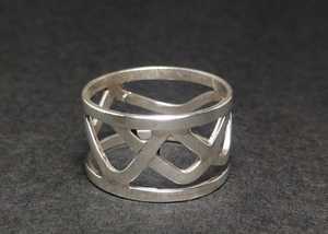 Anillos de doble banda de joyería de plata hechos a mano de moda para bodas y fiestas, disponibles para venta al por mayor - Product Image 2