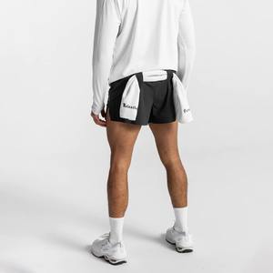 Personalización Sport Fitness Jogger Jogging Shorts Running Workout Split Bottom Pockets Quick Dry Gym Shorts para hombres - Product Image 4
