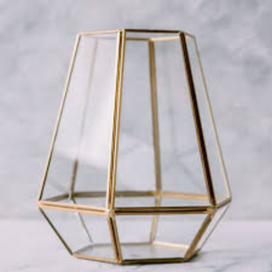 Terrario de cristal elegante o jarrones de cristal de forma geométrica para plantas en tamaños personalizados y diseño para la decoración de la sala de estar - Product Image 1