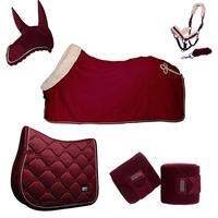 Ensemble de tapis de selle de dressage équin à sublimation en matériau écologique Tapis de cheval Numnah avec coussinets assortis Logo de couleur personnalisé