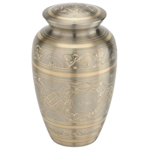 Urna de cremación decorativa para cenizas Gran venta Suministros funerarios con acabado en plata Urnas Equipo de servicio comercial - Product Image 2