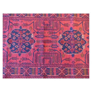 Alfombra afgana anudada a mano, única en su tipo, de 12'6 x 2'10, Afg59 - Product Image 1
