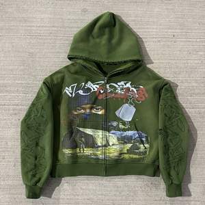 Sudadera con Capucha Personalizada para Hombre, 100% Algodón, con Cierre, Transpirable, para Invierno - Product Image 1