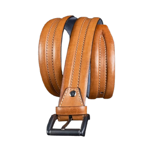 Ceinture en cuir véritable pour homme, faite à la main, noire, de haute qualité, avec bordure en cuir gaufré, modèle 2026, élégante, vente en gros, ceinture habillée pour homme, logo personnalisé - Product Image 5