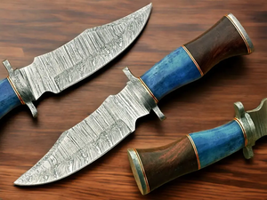 Cuchillo de caza de acero Damasco hecho a mano mango de hueso OEM tamaño personalizable alta durabilidad calidad Premium 2025 superventas - Product Image 6