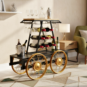 Unidad de exhibición de automóvil India única de estilo Thela Unidad de madera de último diseñador para eventos de hotel - Product Image 1