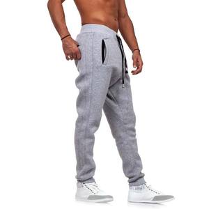 Pantalons de survêtement décontractés pour hommes Respirant 100% coton Taille élastique Polaire Hiver Coupe sportive pour les activités de plein air et le jogging - Product Image 3