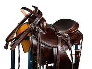 Selle occidentale de style anglais de qualité supérieure 100% cuir Durable fait à la main essentiel pour l'équitation Sports équestres bois - Product Image 3