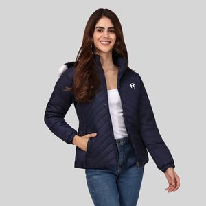 Chaqueta Bomber Reversible Acolchada para Mujer, con Apliques de Flecos de Piel de Oveja Satinada, Plumas, Perlas, Relleno de Poliéster 320g, Personalizada - Product Image 5
