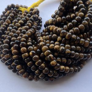 Perles rondes lisses en œil de tigre jaune brun naturel de 6 mm, 8 mm, 10 mm, brins pour la fabrication de bijoux, pierres semi-précieuses, pierres naturelles - Product Image 3