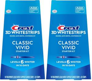 Crest 3D Whitestrips, Classic Vivid, Kit de bandes blanchissantes pour les dents, 20 bandes (lot de 10) (lot de 2) - Product Image 3
