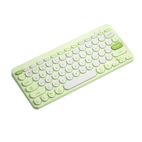 Ensemble Clavier et Souris Multimédia USB Sans Fil Rose 2.4G 78 Touches, Style Standard Sans Fil, Idéal Cadeau pour Filles