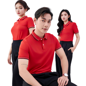 Polo à manches abordables 95% coton respirant Options de couleurs multiples Impression de logo personnalisé Commande en gros disponible - Product Image 3