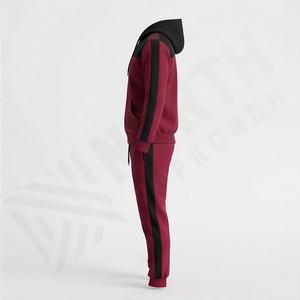 Conjunto Deportivo de Forro Polar para Hombre, Cómodo para Invierno, Corte Regular, Dos Piezas, Chándal de Entrenamiento, Logotipo Personalizado, Venta al por Mayor, Gimnasio, Correr - Product Image 3