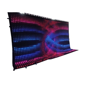 Rideau vidéo LED P20 CM à activation sonore DMX512, rideau LED RGB Vision, rideau <span class=keywords><strong>logiciel</strong></span> RGB, éclairage de scène pour <span class=keywords><strong>DJ</strong></span> Booth Matrix - Product Image 1