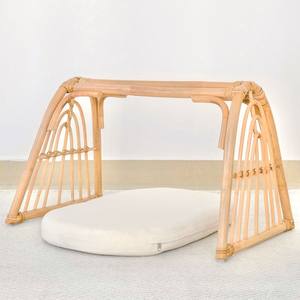 Gimnasio de juegos de ratán hecho a mano, accesorio para bebés recién nacidos, mejor precio, gimnasio de juegos natural, tapetes de juego para bebés - Product Image 2