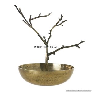 ชามดีไซน์แฟนซีทำจากโลหะทองเหลืองโบราณสำหรับตกแต่งโต๊ะงานแต่งงานและงานเลี้ยง - Product Image 6