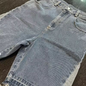 Streetwear surdimensionné pour hommes short en coton denim brodé déchiré OEM pour hommes - Product Image 2