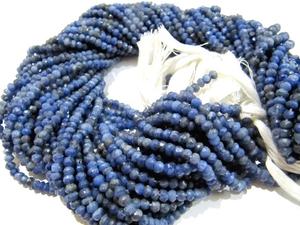 Sodalite naturelle à facettes Rondelle perles bleu 3-4mm brins 13 pouces Long motif prix de gros pour la fabrication de bijoux 8mm pierres précieuses - Product Image 4