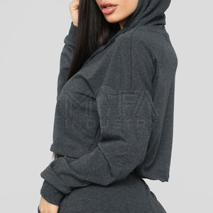Sudadera Corta para Mujer, Estilo Urbano, Cómoda y Elegante, Tejido Transpirable y Ligero Antiarrugas, Impresión Frontal Personalizada para Invierno - Product Image 4