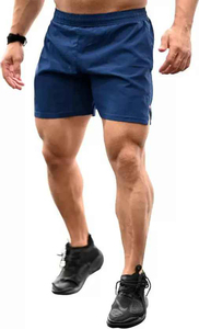 Pantalones cortos de lana para gimnasio de verano personalizados para hombre, venta al por mayor, patrón sólido, antiarrugas, ecológicos - Product Image 2