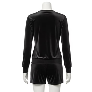 Ensembles pour femmes en velours respirant, nylon et coton, tissu doux, évacuation de l'humidité, vêtements décontractés, tenue de détente active, vente en gros - Product Image 2