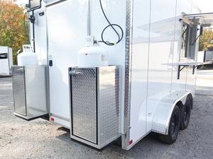 รถลากอาหารสีขาวขนาด7 'x 14' สำหรับจัดงานจัดเลี้ยงบาร์เคลื่อนที่สำหรับขนมขบเคี้ยวโรงงาน - Product Image 5