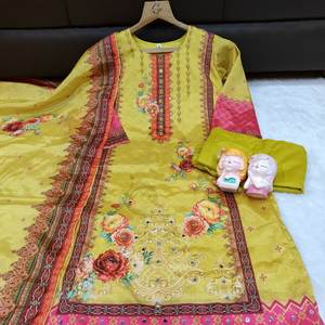 Traje Salwar Kameez para Mujer, Diseño Indio Pakistaní, Estampado Digital, para Fiestas, Todas las Temporadas, Casual, Materiales Reciclados, Secado Rápido, FATEMA FASHION - Product Image 6