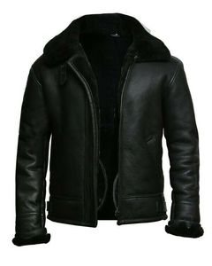 เสื้อแจ็คเก็ตหนังบุขนแกะ B3 Bomber สำหรับผู้ชาย แฟชั่นมอเตอร์ไซค์ ฤดูหนาว กันน้ำ กันลม แบบกลับด้านได้ สไตล์วินเทจ - Product Image 1