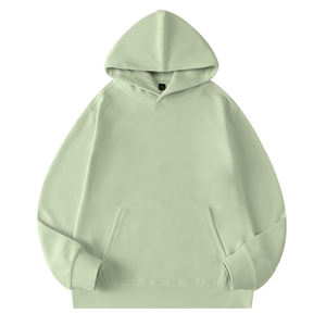 Sudadera con Capucha de Invierno de Alta Calidad, Tejida a Crochet, 100% Algodón, con Logotipo Personalizado, Unisex, Negra, Gruesa, para Hombre - Product Image 1