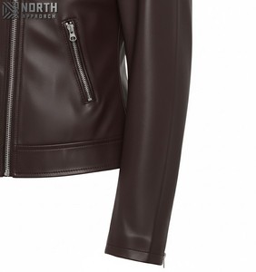 2025 mode femmes veste en cuir dames veste en cuir Pu haut court veste en cuir personnalisé veste en cuir femmes dames - Product Image 4