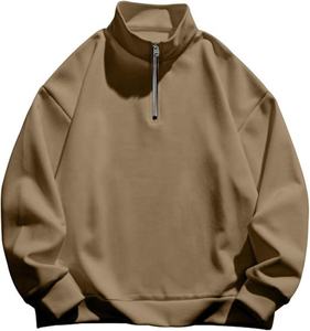 Logo personnalisé coutures contrastées épaule tombante Patchwork surdimensionné col rond sweats nouveaux designs 2025 sweat-shirt de haute qualité - Product Image 1