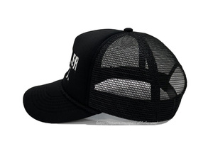 Casquettes de camionneur personnalisées avec logo brodé ODM/OEM, décoration en corde, haute qualité, 5 panneaux, casquettes de sport personnalisées noires, vente chaude - Product Image 2