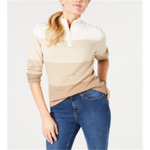 Maglione Floreale a Righe Retrò in Cotone da Donna Karen Scott, Top Traspirante con Bottoni e Decorazioni Floreali, Disponibile in Rosso, Taglie dalla Petite alla XL - Product Image 1