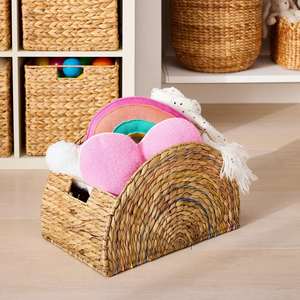 Cesta de Jacinto de Agua Arcoíris Colorida, Cesta de Almacenamiento Hecha a Mano, Venta al por Mayor, Ecológica, Hecha por VgreenArt de Vietnam - Product Image 5