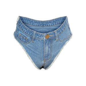 MONO RIDER Pantalones Cortos Vaqueros de Mezclilla 100% Algodón Morados Vintage para Mujer, Estilo Motero de Verano, Lavado, Streetwear - Product Image 2