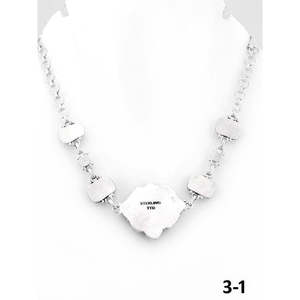 Collier artisanal Southwest Golden Hills géométrique en turquoise et argent sterling pour cadeau - Product Image 4