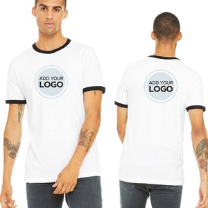 T-shirt à col rond léger hauts T-shirts surdimensionnés à la mode pour hommes T-shirt d'entraînement à manches courtes Ringer T-shirts - Product Image 2