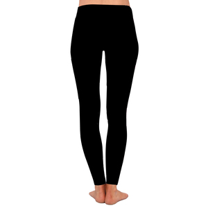 Stylish Spandex/Nylon <b>Leggings</b> for <b>Women</b> with High Elasticity Solid Pattern Plus Size Figure Enhancing Cut Black - Product Image 4