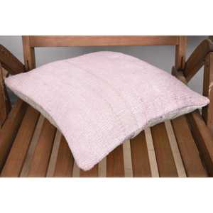Kilim turco rústico de lujo, almohada de lana rosa de 18x18 pulgadas, cojín tejido con estampado Vintage con relleno de plumas para ropa de cama de sala de estar - Product Image 4
