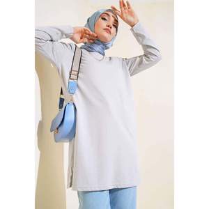 Tunique Basique Manches Longues Gris Ardoise - Product Image 3