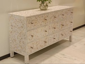 Handcrafted Mother of Pearl Console <b>Drawer</b> Table Luxury Entryway Handcrafted home decor Furniture elegant <b>storage</b> At best Price - Product Image 4