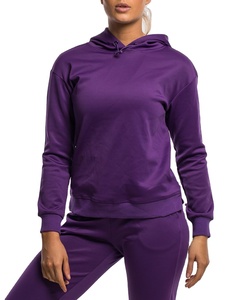 Sudadera con capucha de calidad superior para mujer, ropa de invierno personalizada, sudaderas con capucha cálidas de manga larga teñidas de color púrpura de talla grande - Product Image 1