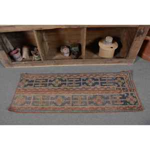 Traditional Red Blue Patchwork Wool <b>Rug</b> 1.7 X 4.6ft <b>Vintage</b> Turkish Design for Living Room Decorations Latex Backed 9x12 Carpet - Product Image 4