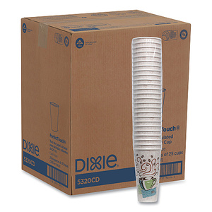 Gobelets en papier Dixie PerfecTouch 20 oz, design Coffee Haze, 25 par manchon, 20 manchons par carton, 500 gobelets, 5320CD - Product Image 2